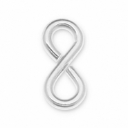 Componenti di metallo DQ Eco-brass&reg; anellino apribile "8" argento antico (privo di nichel)