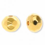 Perline di metallo DQ sfaccettata oro (privo di nichel)
