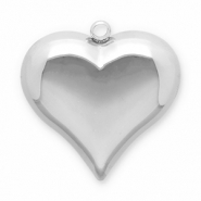 Ciondoli in acciaio inossidabile cuore argento