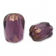 Perline Rep. Ceca FPB ovale 6x4mm amethyst-bronze