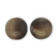 Perline in resina 12mm grigio-marrone scuro