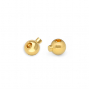 Componenti di metallo DQ Eco-brass® schiaccini tonda oro (privo di nichel)