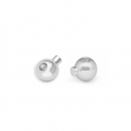 Componenti di metallo DQ Eco-brass® schiaccini tonda argento antico (privo di nichel)