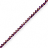 Perline sfaccettate viola melanzana