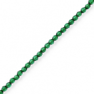 Perline sfaccettate verde smeraldo