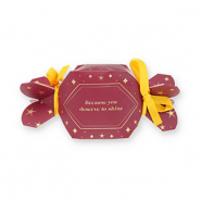 BY31® Confezione regalo caramella "Because you deserve to shine" vino rosso bacca-oro-giallo