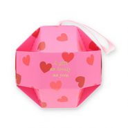 BY31® Confezione regalo tonda "A gift as lovely as you" rosa-rosso-oro-rosa chiaro