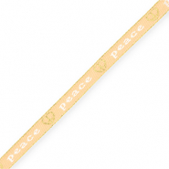 BY31® Nastro con testo "Peace" giallo vaniglia-bianco-oro
