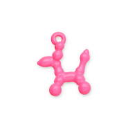 Ciondoli di metallo cane a palloncino rosa neon