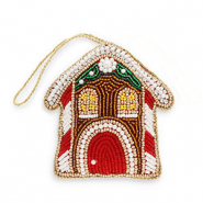 Pendenti trendy casa bianco-rosso-marrone-oro