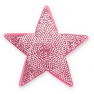 Ciondoli accattivanti con strass stella rosa chiaro