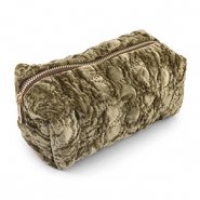 BY31® Pochette velluto con dettagli circolari cuciti marrone oliva