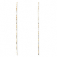 Metallo TQ in ottone orecchini con strass oro-cristallo