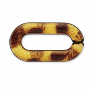 Catena in acrilico 20mm maglie sciolte marrone oro