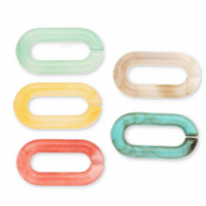 Catena in acrilico 20mm maglie sciolte multicolore