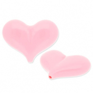 Perline in acrilico cuore rosa