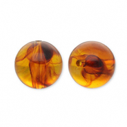 Perline in acrilico 20 mm tonda arancione marrone