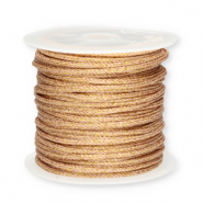 Coda di topo intrecciato 2mm oro-rosa vintage