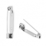 Componenti in acciaio inossidabile supporto per spilla/broche argento