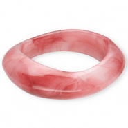 Bracciali bangle in resina rosa