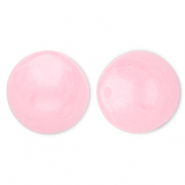 Perline in acrilico 20 mm tonda rosa-marmo