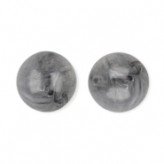Perline in acrilico 12 mm tonda grigio-marmo
