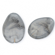 Perline in acrilico goccia grigio-marmo