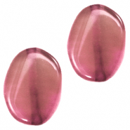 Perline in pietra dura semipreziosa ovale magenta opale