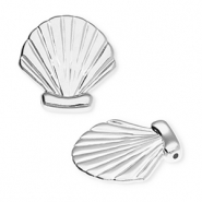 Ciondoli di metallo DQ® conchiglia argento antico (privo di nichel)