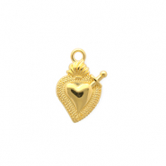 Ciondoli di metallo DQ® cuore oro (privo di nichel)