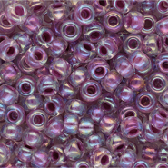 Rocailles Miyuki 6/0 Raspberry Lined Crystal AB 6-264