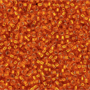 Rocailles Miyuki 11/0 Silver Lined Orange 11-0008