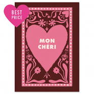 BY31® Espositori bigiotteria in cartoncino "Mon chéri" marrone scuro-rosa scuro-beige