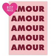 BY31® Espositori bigiotteria in cartoncino "Amour" rosa-bordeaux