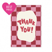 BY31® Espositori bigiotteria in cartoncino "Thank you" rosa scuro-rosso ruggine-biancastro