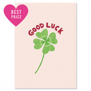 BY31® Espositori bigiotteria in cartoncino "Good luck" rosa chiaro-verde-rosso-uggine