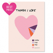 BY31&reg; Espositori bigiotteria in cartoncino "Things I love" rosa-viola-arancione