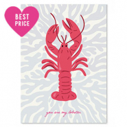 Espositori bigiotteria in cartoncino "you are my lobster" blu-rosso