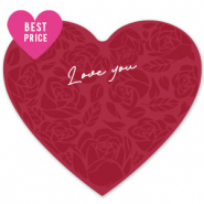 Espositori bigiotteria in cartoncino Cuore "love you" rosso-bianco