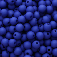 Perline in acrilico 6 mm blu reale