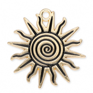 Ciondoli di metallo sole con spirale oro-nero