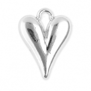 Ciondoli di metallo cuore argento
