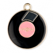 Ciondoli di metallo LP "Wow" oro-nero-rosa