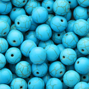 Perline di ceramica 12mm blu