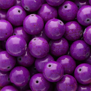Perline di ceramica 16mm viola melanzana