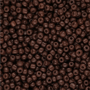 Perline di vetro rocailles 8/0 (3mm) marrone scuro