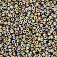 Perline di vetro rocailles 8/0 (3mm) galassia multicolore metallico luminoso