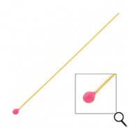 BY31® Componenti in acciaio inossidabile chiodini a testa pallina 70mm oro-rosa magenta