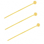BY31® Componenti in acciaio inossidabile chiodini a testa pallina 35mm oro