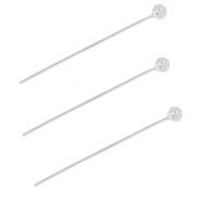 BY31® Componenti in acciaio inossidabile chiodini a testa pallina 35mm argento